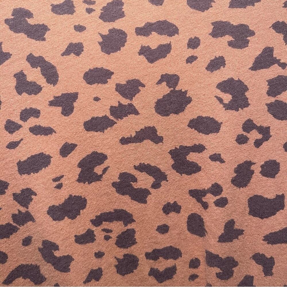 Abercrombie and Fitch Animal Print Front Tie Shirt | Size Small |Black and Brown - Picture 3 of 7